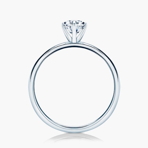 Pierścionek zaręczynowy SAVICKI: białe złoto, diament